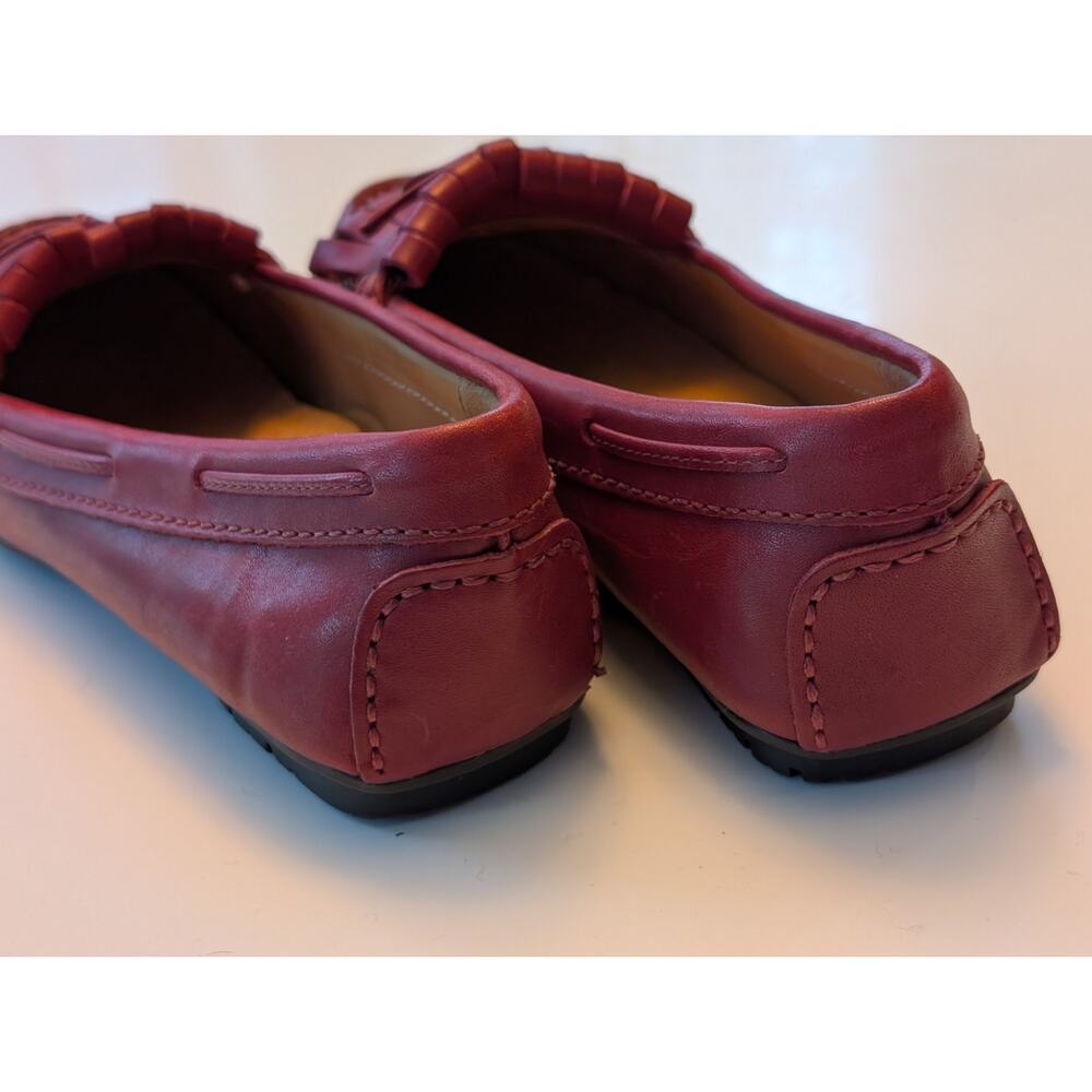 SEBAGO Meriden Kiltie Loafer Moccasin Dark Red Leather 7.5 - Picture 8 of 9